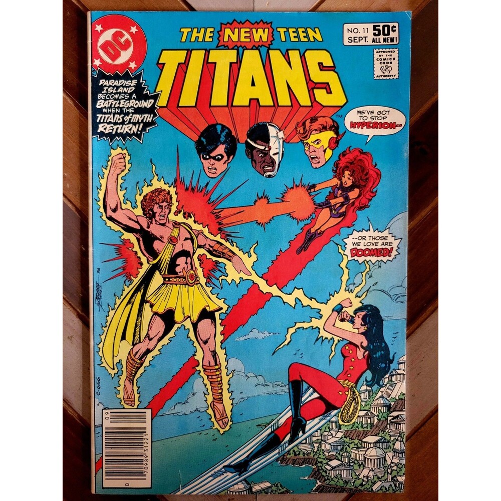 New Teen Titans #11 VG/FN Newsstand Copy (DC 1981) Perez Art! Starfire, Hyperion